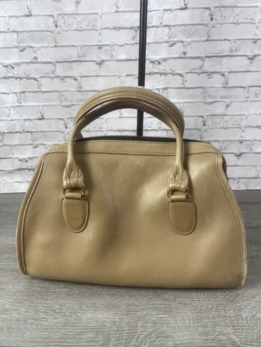 Vintage Coach 9891 Broadway Satchel Stone